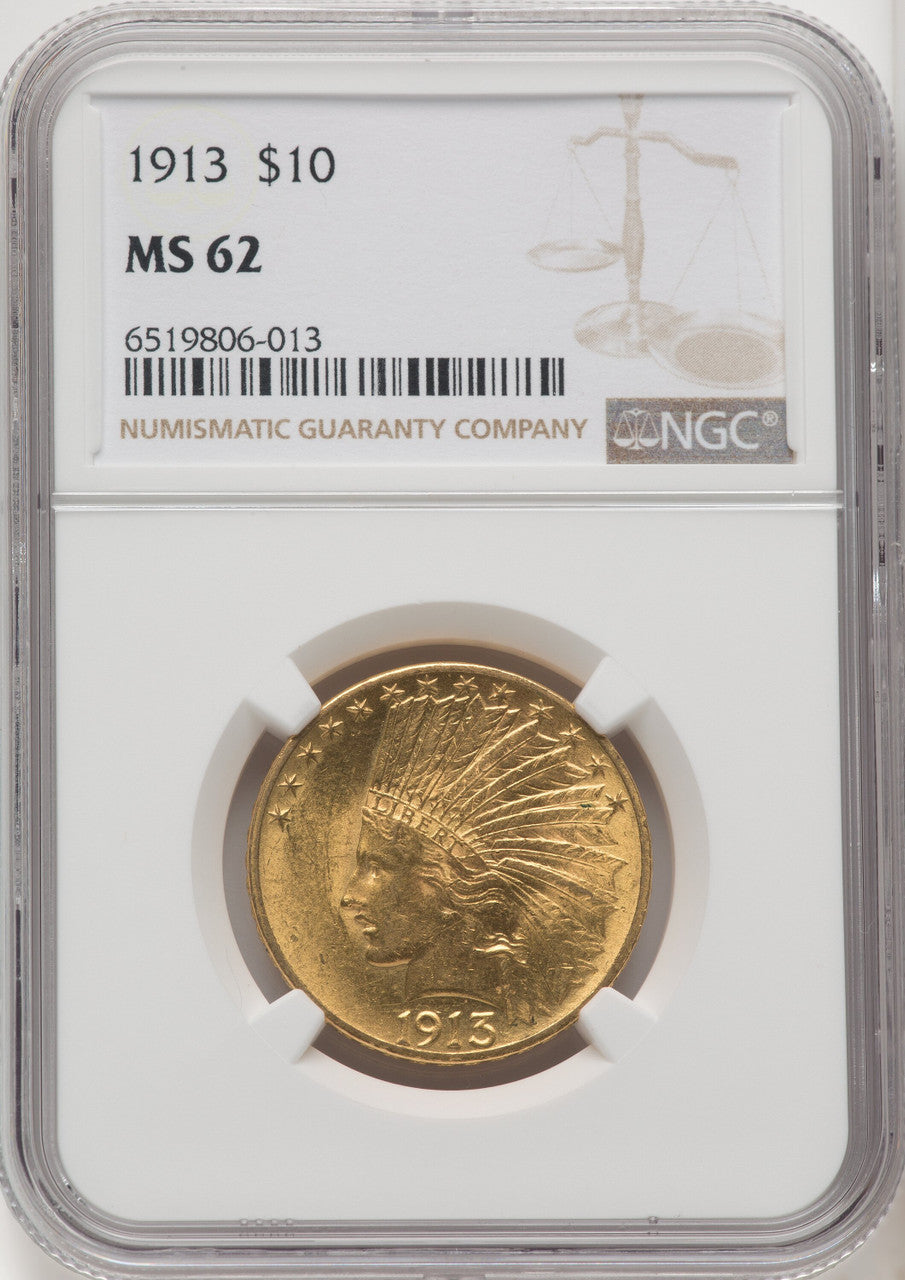 1913 $10 Indian Eagle NGC MS62 (171439116)