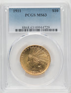 1911 $10 Indian Eagle PCGS MS63 (171439058)