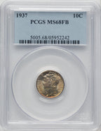1937 10C FB Mercury Dime PCGS MS68 (771108001)