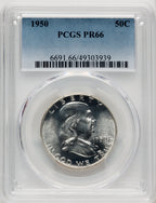 1950 50C Proof Franklin Half Dollar PCGS PR66 (519555004)