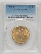1906-D $10 Liberty Eagle PCGS MS63 (771109002)