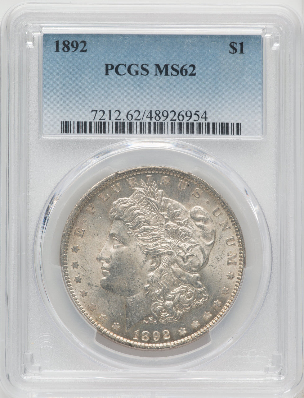 1892 Morgan Dollar PCGS MS62 (771120075)