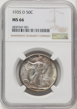 1935-D 50C Walking Liberty Half Dollar NGC MS66 (519775001)