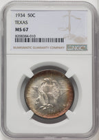 1934 50C Texas Commemorative Silver NGC MS67 (771110015)