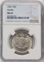 1920 50C Maine Commemorative Silver NGC MS67 (771110011)