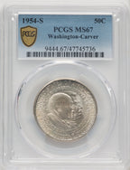 1954-S 50C Washington-Carver Commemorative Silver PCGS MS67 (519848113)