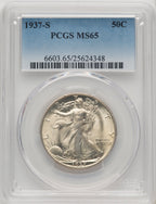1937-S 50C Walking Liberty Half Dollar PCGS MS65