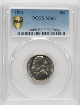 1961 5C Jefferson Nickel PCGS MS67
