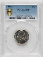 1961 5C Jefferson Nickel PCGS MS67