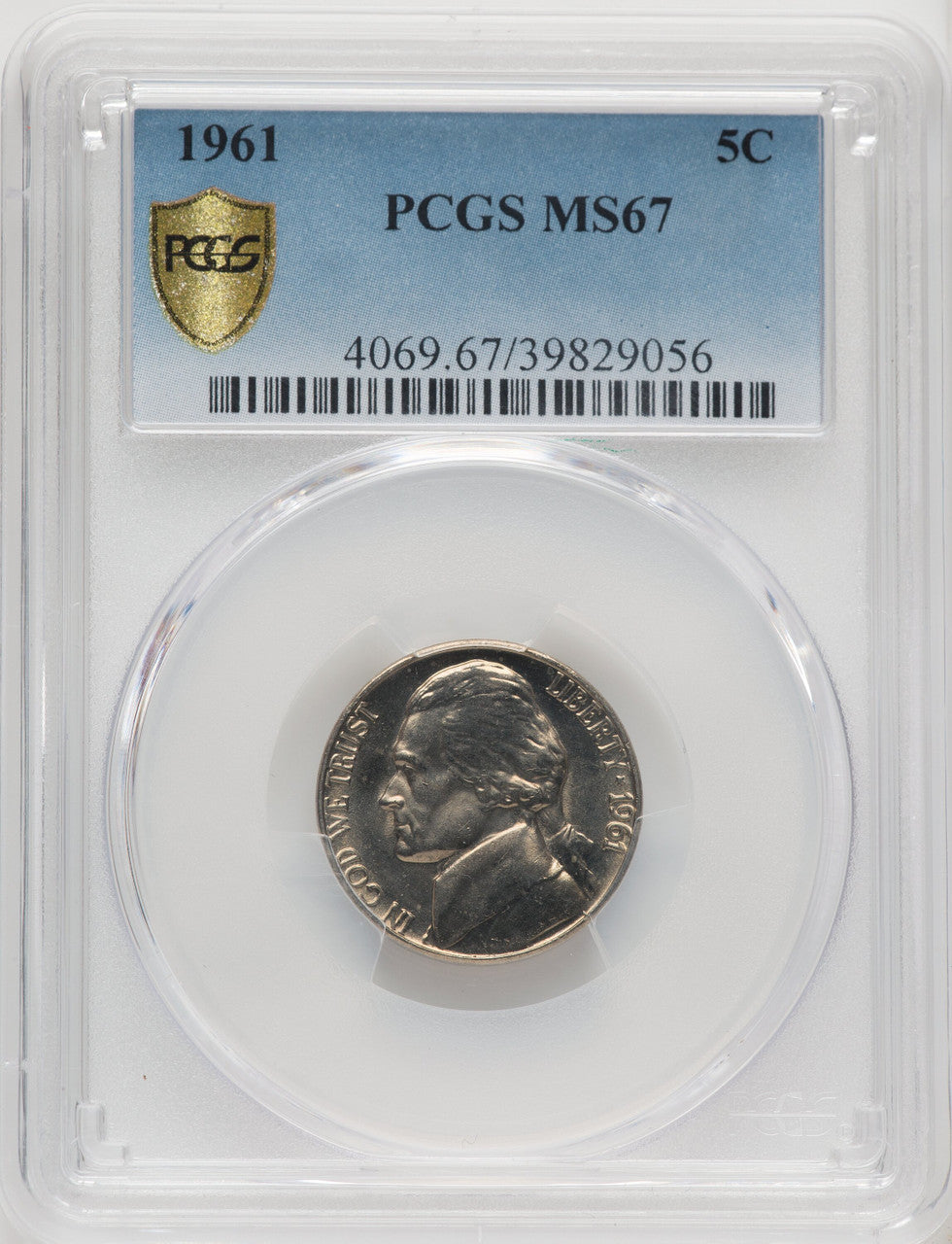 1961 5C Jefferson Nickel PCGS MS67