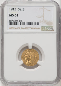 1913 $2.50 Indian Quarter Eagle NGC MS61 (506369008)