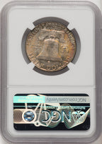 1949-D 50C FL Brown Label Franklin Half Dollar NGC MS66