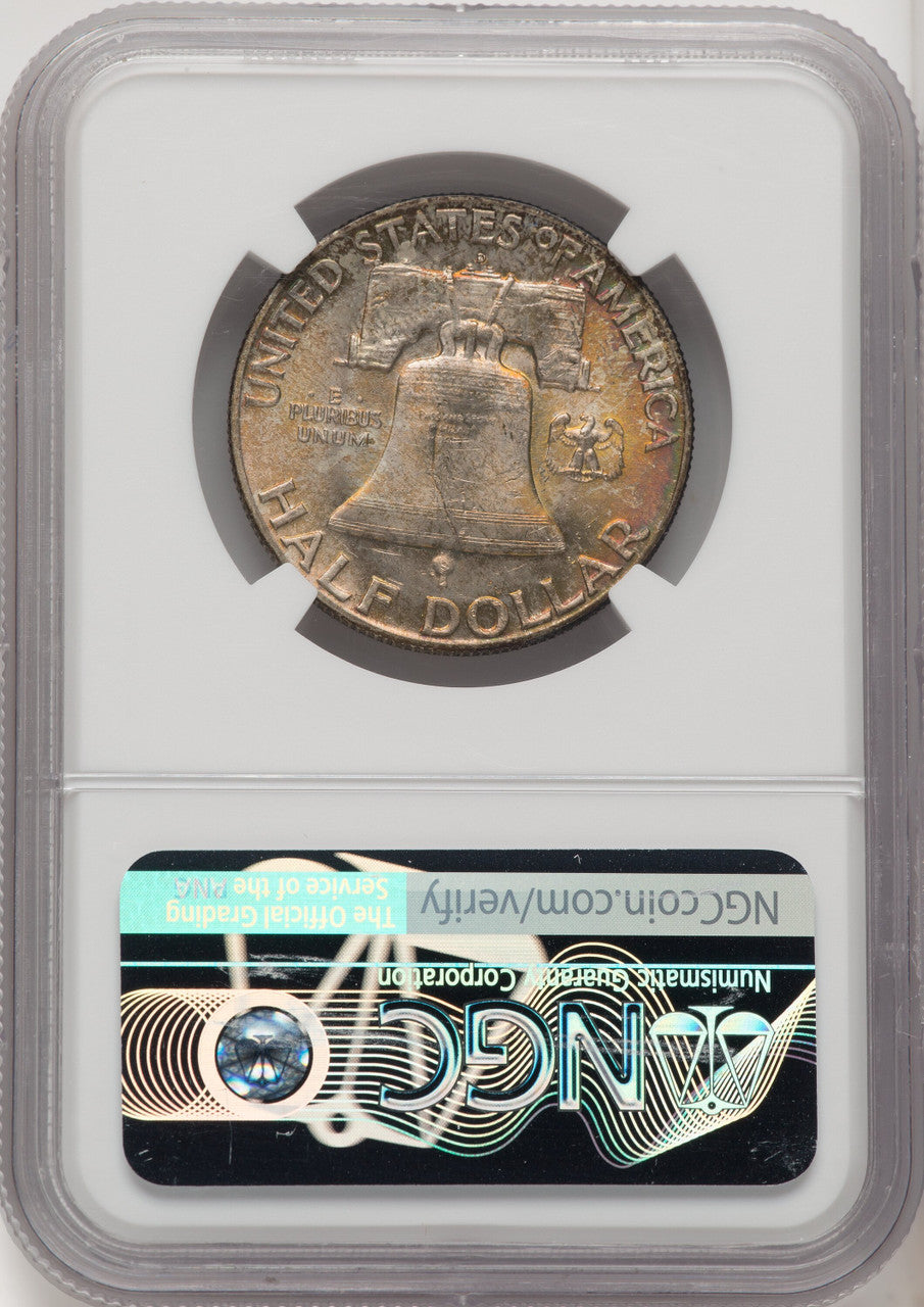 1949-D 50C FL Brown Label Franklin Half Dollar NGC MS66