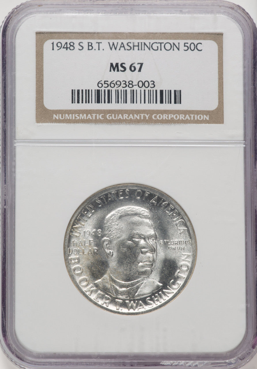 1948-S 50C Booker T. Washington Commemorative Silver NGC MS67 (519848120)