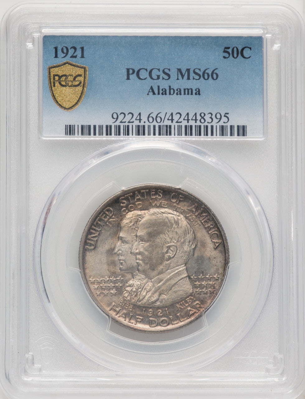 1921 50C Alabama Commemorative Silver PCGS MS66 (771110007)