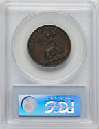 1783 Washington & Independence Cent Small Military Bust Plain Edge BN Colonials PCGS AU53