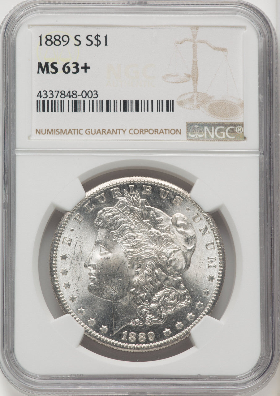 1889-S Morgan Dollar NGC MS63+