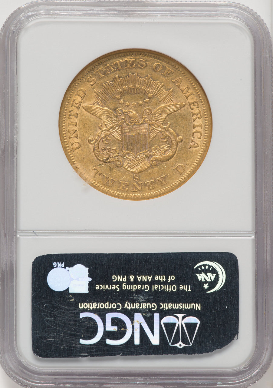 1858-S $20 Liberty Double Eagle NGC AU53 (770900001)