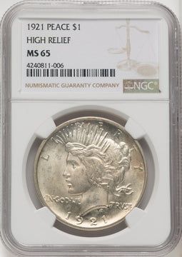 1921 Peace Dollar NGC MS65 (519844008)