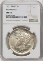 1921 Peace Dollar NGC MS65 (519844008)