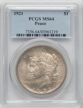 1921 Peace Dollar PCGS MS64
