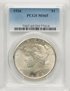1926 Peace Dollar PCGS MS65