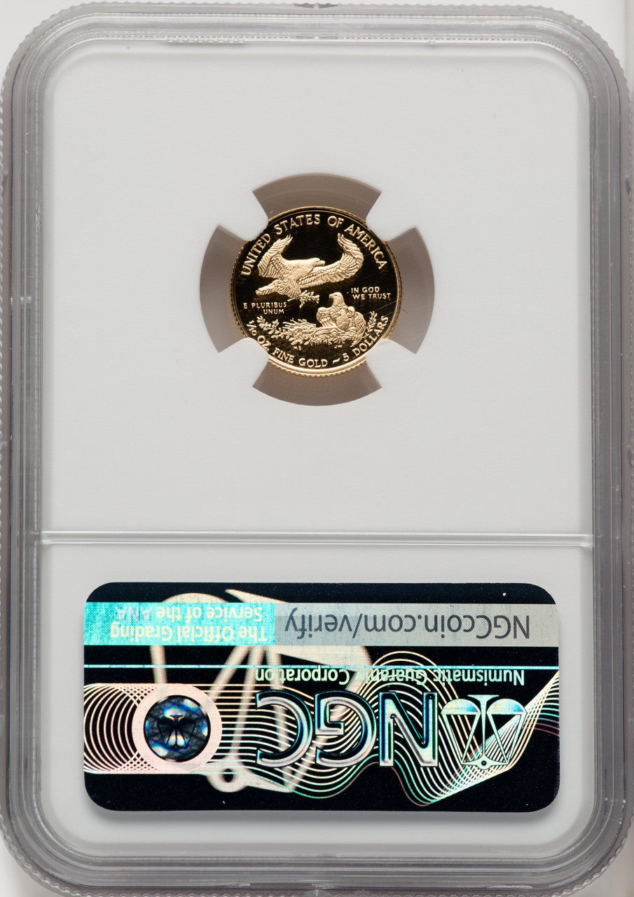 2018-W $5 Tenth Ounce Gold Eagle Mercanti NGC PF70