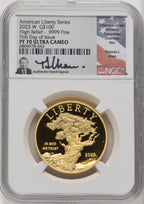 2023-W $100 American Liberty High Relief FDI Thomas Uram NGC PF70