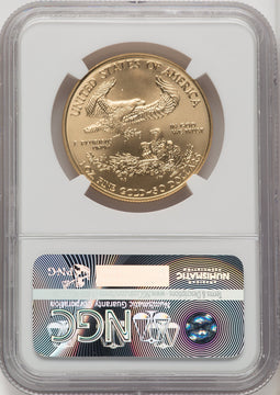 2006-W $50 One-Ounce Gold Eagle 20th Anniversary Brown Label NGC MS70 (771228014)