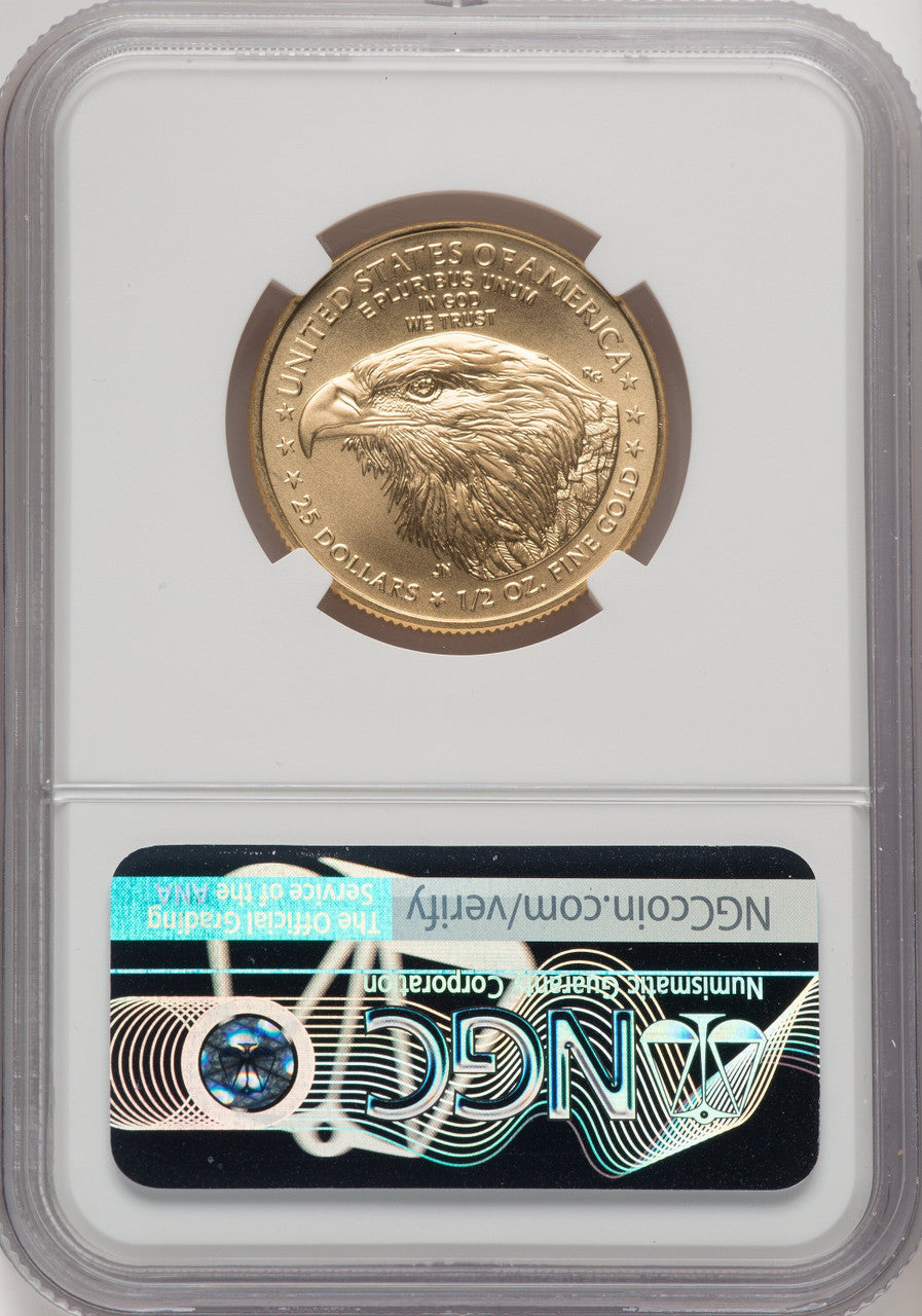 2022 $25 Half-Ounce Gold Eagle NGC MS70