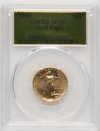 1986 $10 Quarter-Ounce Gold Eagle Gold Foil PCGS MS70
