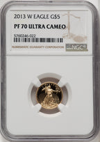 2013-W Gold American Eagle 4-Coin Set NGC PF70
