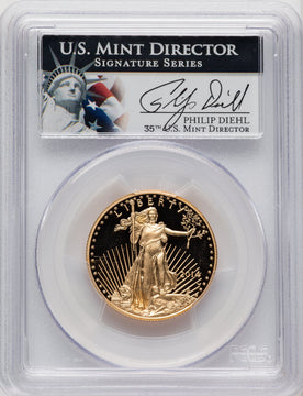 2014-W $25 Half-Ounce Gold Eagle DCAM PCGS PR70 Philip Diehl