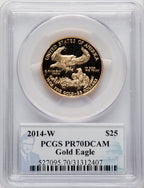 2014-W $25 Half-Ounce Gold Eagle DCAM PCGS PR70 Philip Diehl
