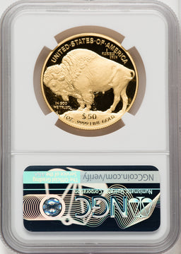 2020-W G$50 Gold Buffalo First Strike DCAM ER Mike Castle NGC PF70 (771248001)