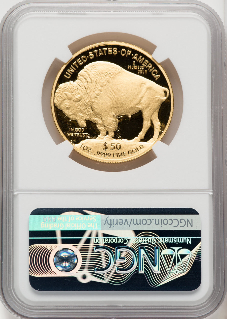 2020-W G$50 Gold Buffalo First Strike DCAM ER Mike Castle NGC PF70 (771248001)