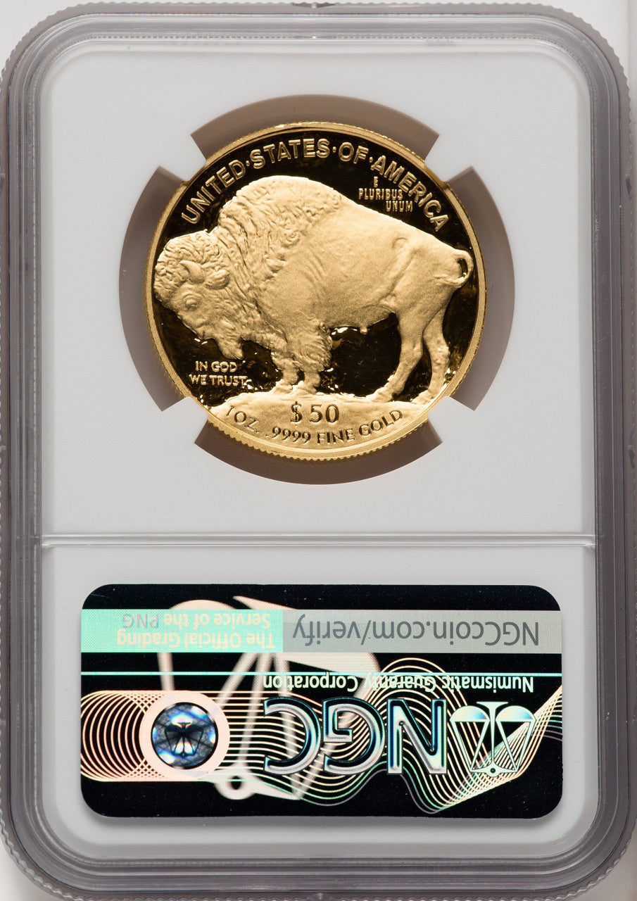 2022-W G$50 Gold Buffalo FDI DCAM Mike Castle NGC PF70