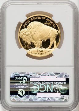 2012-W $50 One-Ounce Gold Buffalo First Strike ER Blue NGC PF70