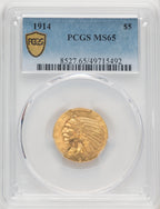 1914 $5 Indian Half Eagle PCGS MS65 (771290087)