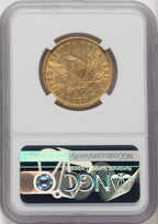 1839/8 $10 Large Letters Liberty Eagle NGC MS60 (769563027)