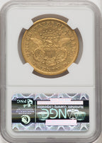 1876-CC $20 CAC Liberty Double Eagle NGC AU50