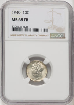 1940 10C FB Mercury Dime NGC MS68 (769131037)