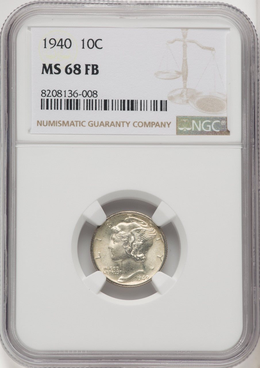 1940 10C FB Mercury Dime NGC MS68 (769131037)