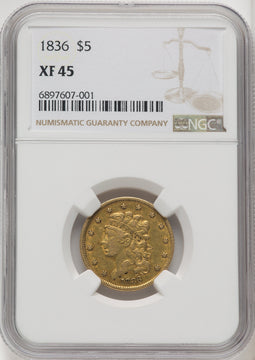 1836 $5 Classic Half Eagle NGC XF45 (771309004)