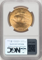 1911-S $20 Saint-Gaudens Double Eagle NGC MS66 (771337021)
