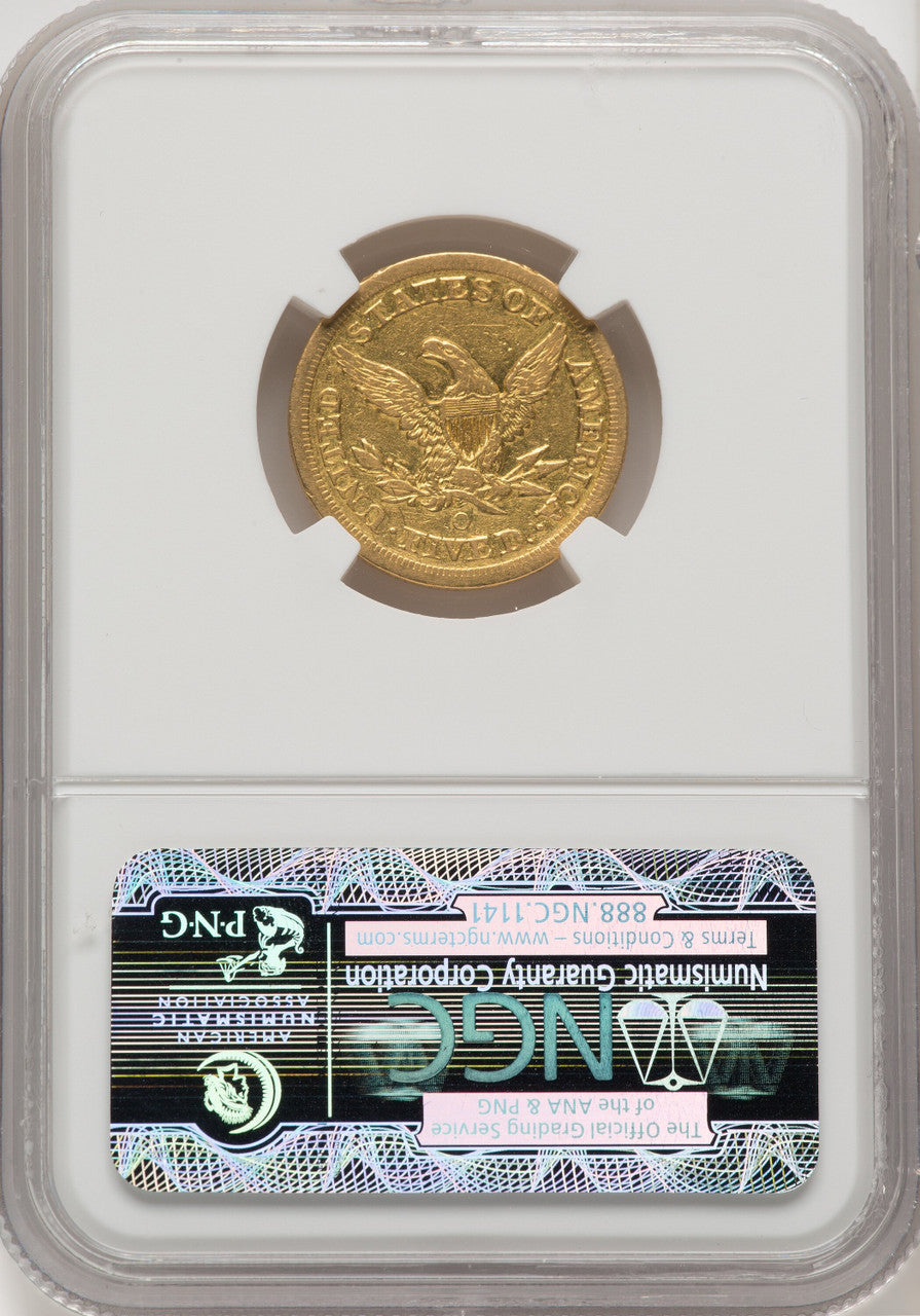 1854-O $5 Liberty Half Eagle NGC XF40