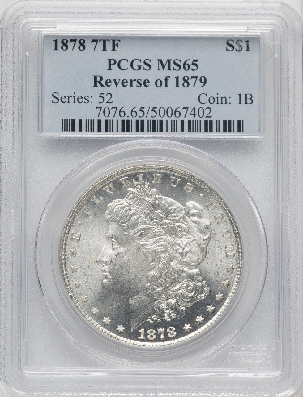 1878 7TF Reverse of 1879 Morgan Dollar PCGS MS65 (771368025)