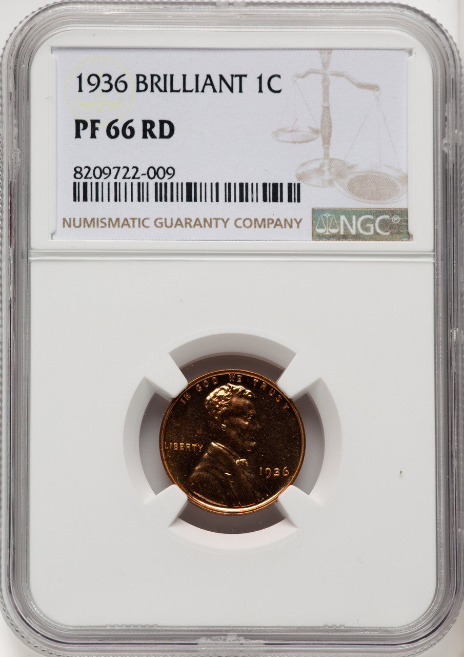 1936 1C TYPE 2 RD Proof Lincoln Cent NGC PR66 (771368003)