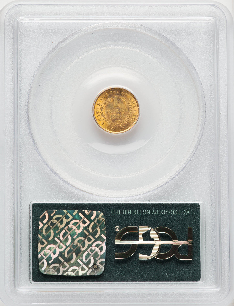1852 G$1 Gold Dollar PCGS MS64