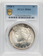 1928-S Peace Dollar PCGS MS64